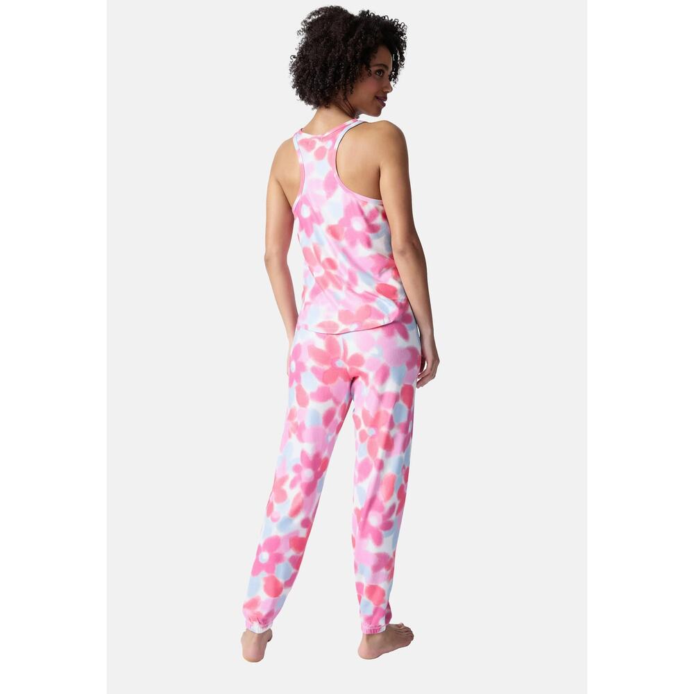 PJ Salvage Spread Kindness Tank & Pants Pajama 2 Piece Set XS Ivory Pink Floral - Picture 4 of 14